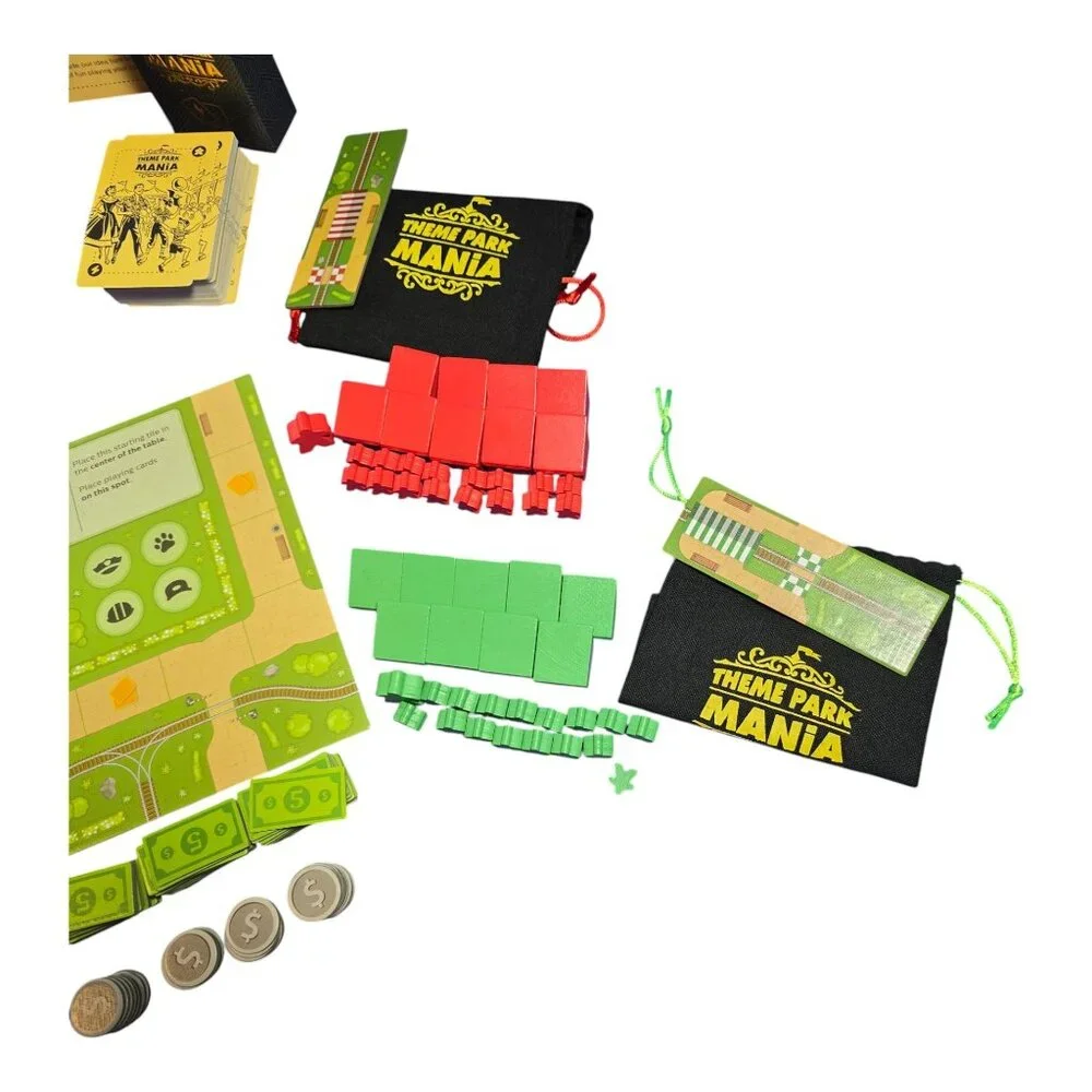 Theme Park Mania Board Game Limited First Edition Strategy Game With Accessories